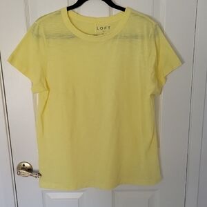 LOFT Sunny Yellow Every Day Crew Tee